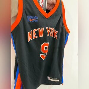 Nike Black and Orange Basketball Jersey